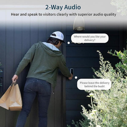 Arlo Video Doorbell 2K (2nd Generation) – Battery Operated or Wired Doorbell  (Refurbished)