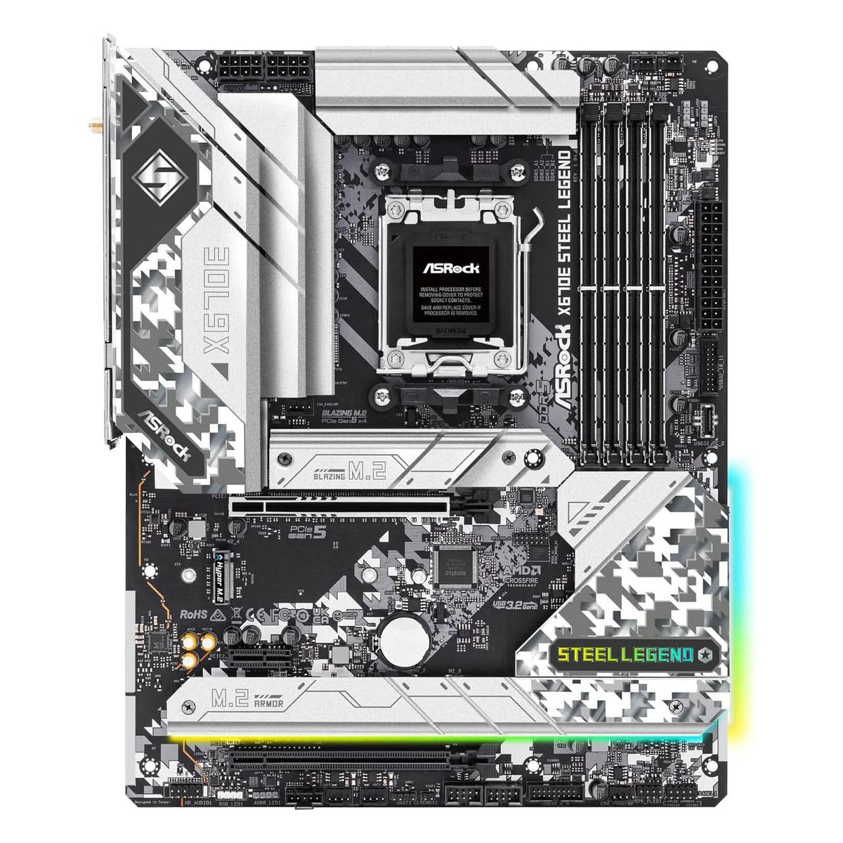 ASRock X670E Steel Legend Support AMD AM5 Ryzen Motherboard (Refurbished)