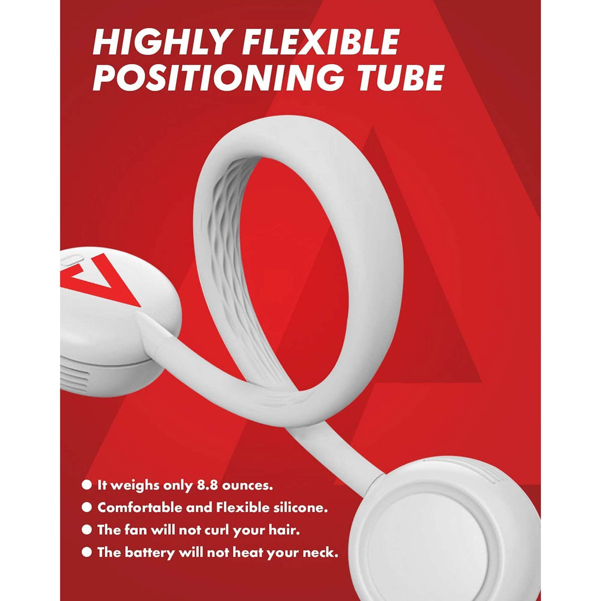 Ausget Portable Neck Fan, Bladeless Hands-Free Fan USB Rechargeable