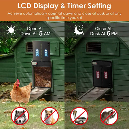Automatic Chicken Coop Door with Timer Setting