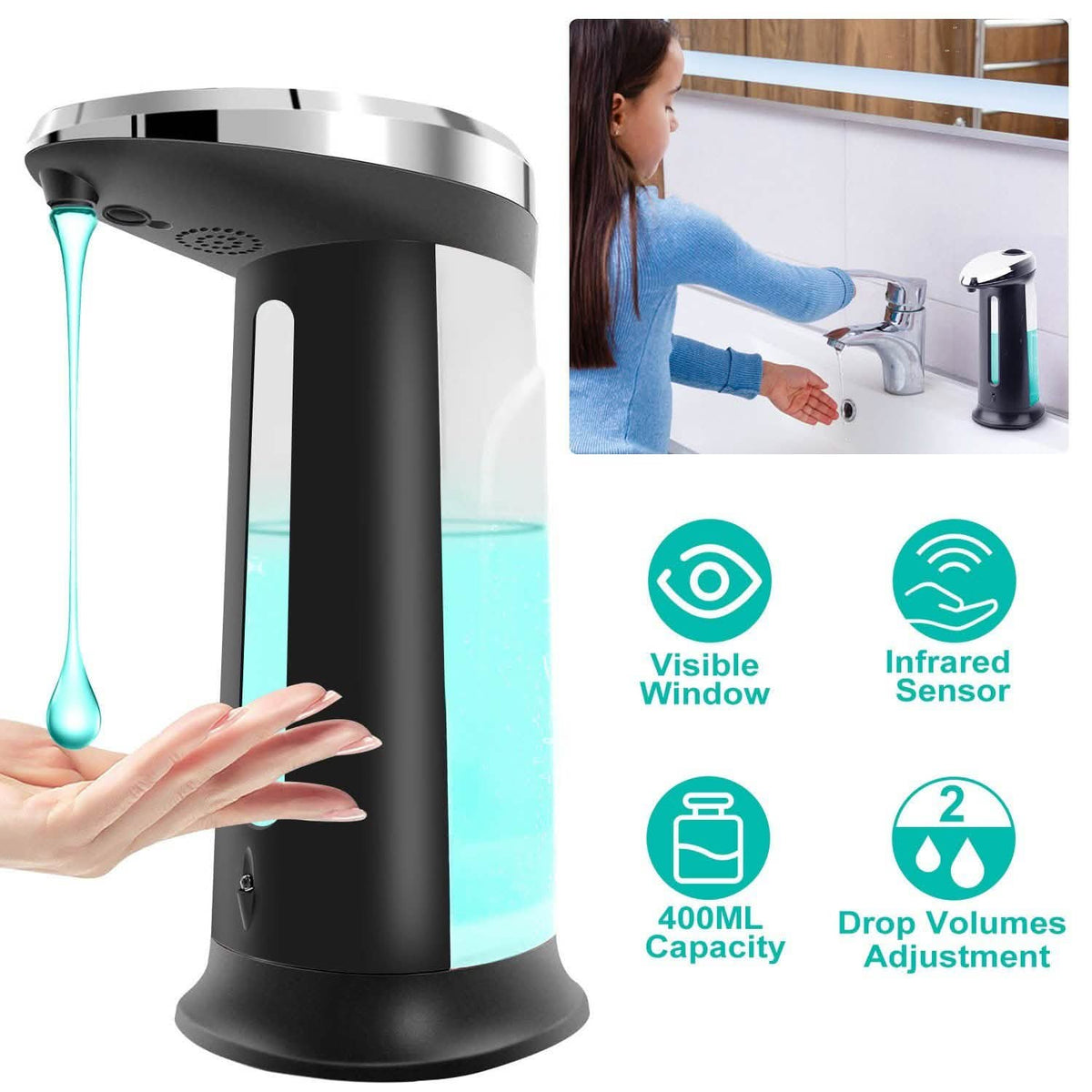 Automatic Soap Dispenser 400 ML/16.9 Oz