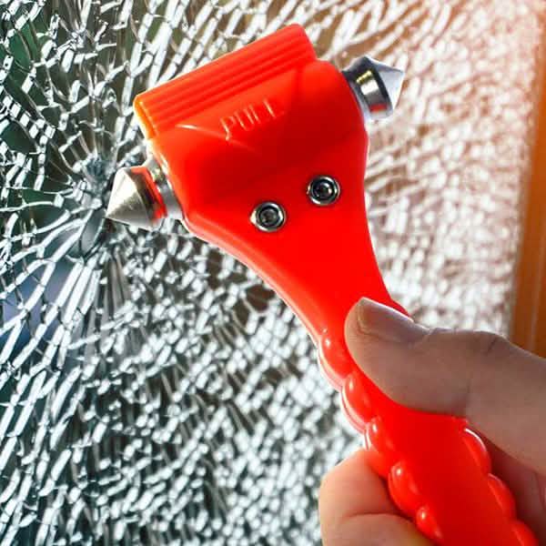 Automotive Emergency Hammer with Seat-Belt Cutter