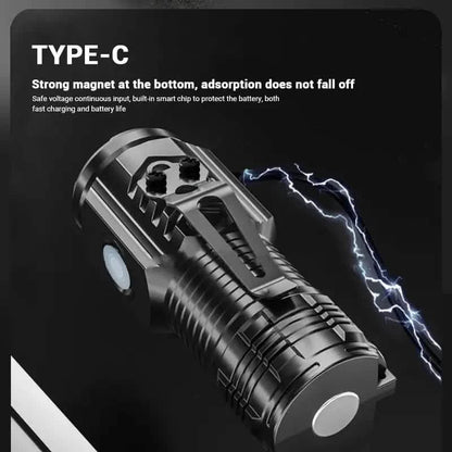 2-Pack: USB Rechargeable Mini LED Tactical Flashlight