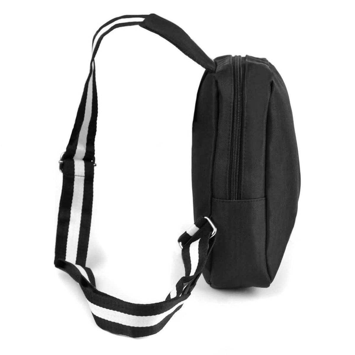 Black Crossbody Shoulder Sling Bag with USB Charging Port