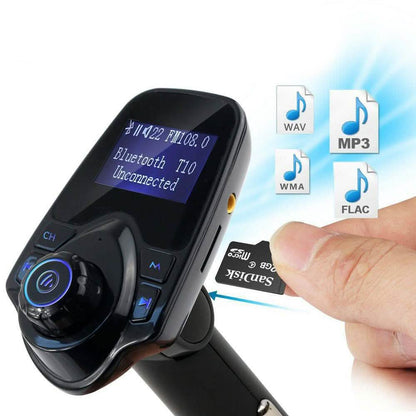 Bluetooth Handsfree In Car Kit FM Transmitter MP3 Player 2 USB Charger