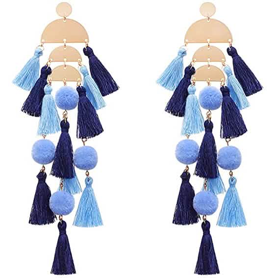 Boho Long Tassel Fringe Earrings
