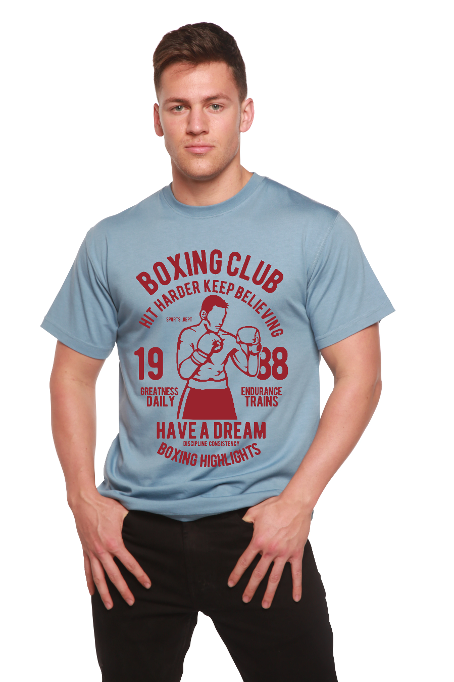 Boxing Club Men's Bamboo Viscose/Organic Cotton Short Sleeve Graphic T-Shirt
