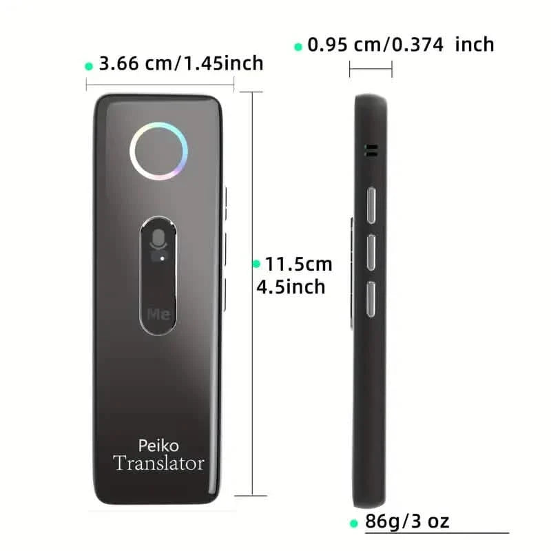 Compact Language Translator – 136 Languages, Two-Way Voice, Portable