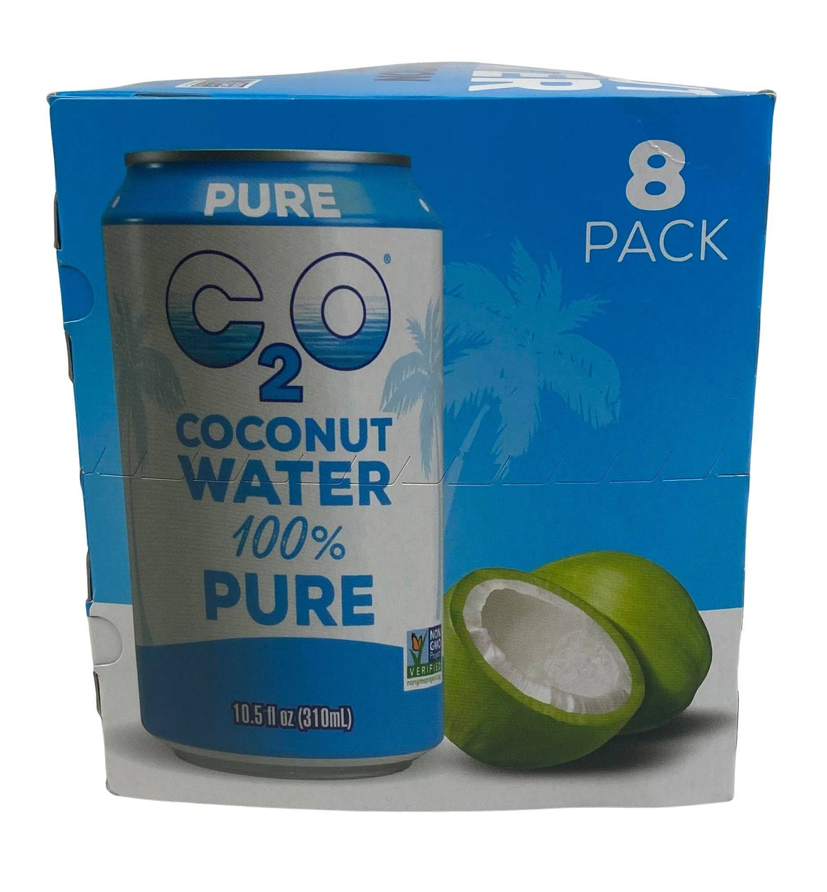 C2O Coconut Water 100% Pure (8 Can Pack)