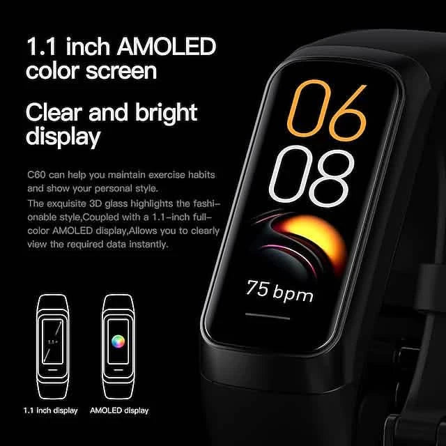 C60 Smart Watch 1.1" Fitness Bluetooth Watch
