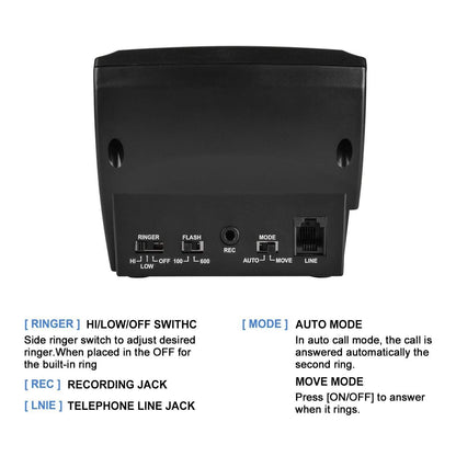 Call Center Dialpad Headset Telephone with Tone Dial Key Pad and Redial