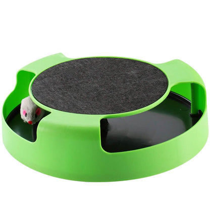 Cat Interactive Scratching Toy with Rotating Running Mouse