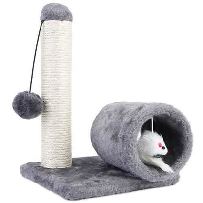 Cat Sisal Scratch Post Toy with Tunnel