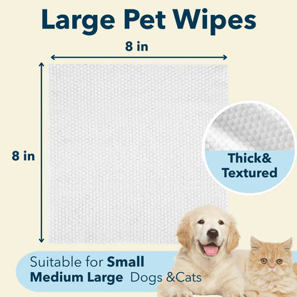 Plant-Based Dog & Cat Grooming Wipes – Gentle & Compostable Pet Wipes