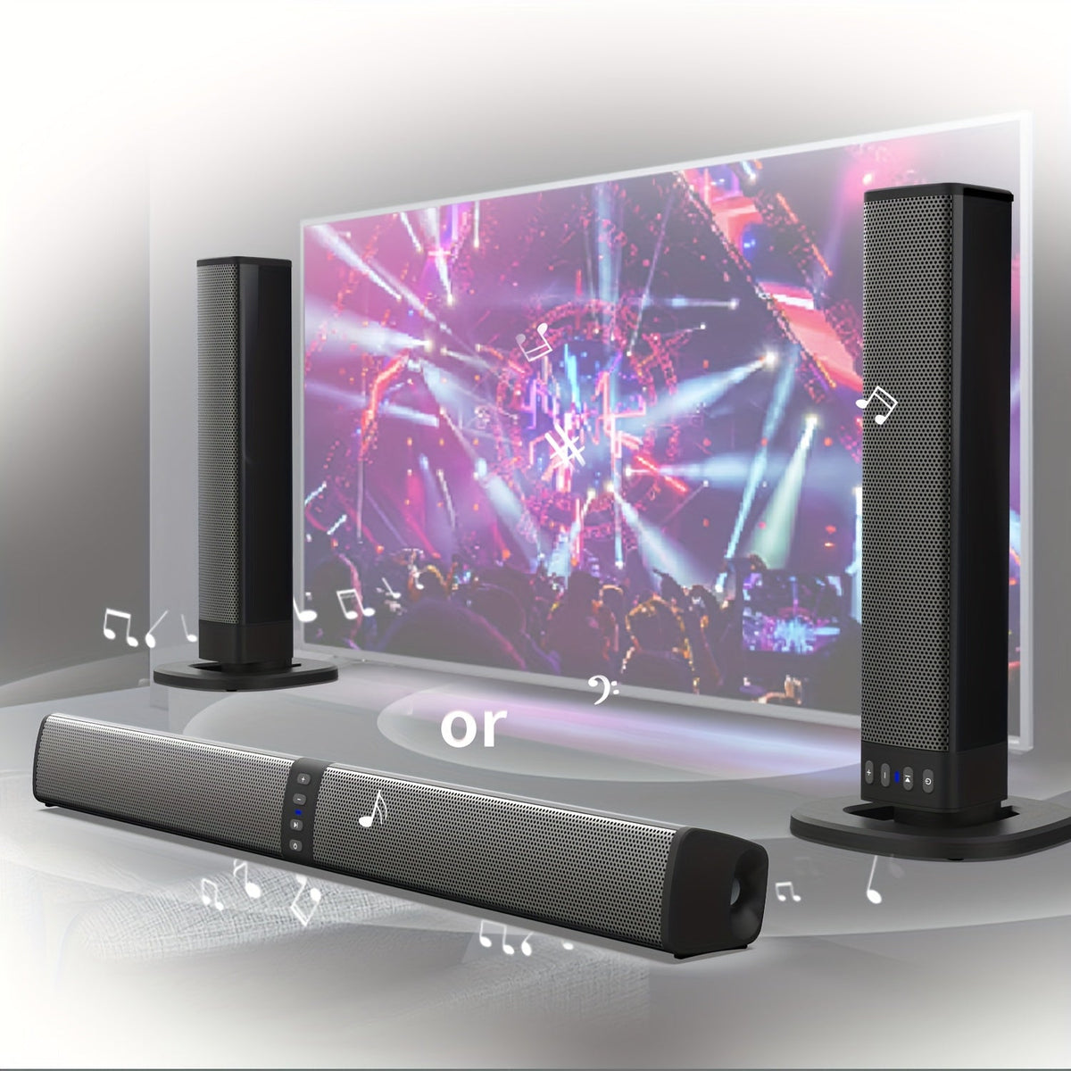 Wireless Soundbar for TV – 2-in-1 Detachable Bluetooth Speaker
