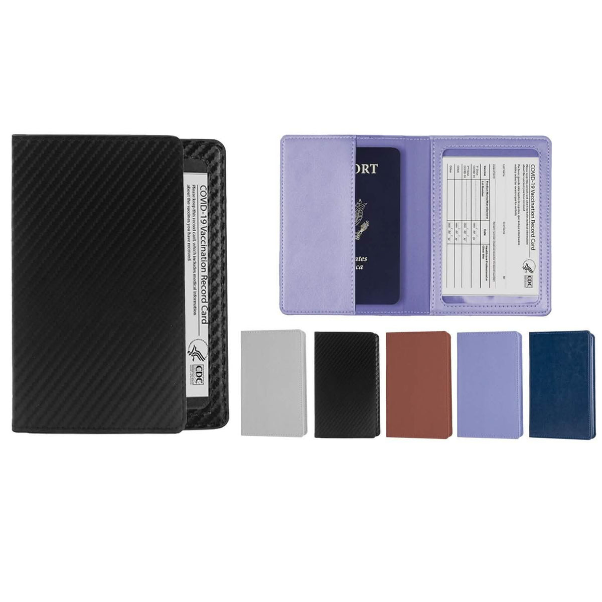 CDC Vaccination Card Holder And RFID Passport Organizer Holder