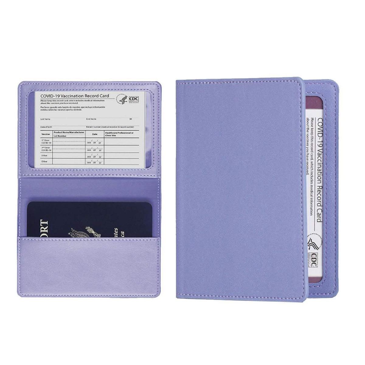 CDC Vaccination Card Holder And RFID Passport Organizer Holder