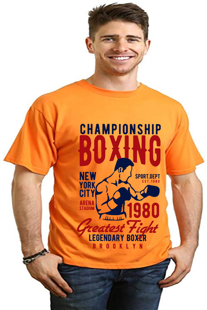 Championship Boxing Men's Bamboo Viscose/Organic Cotton Short Sleeve Graphic T-Shirt