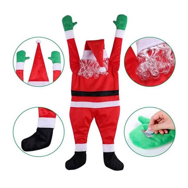 Christmas Climbing Hanging Santa Claus Decor