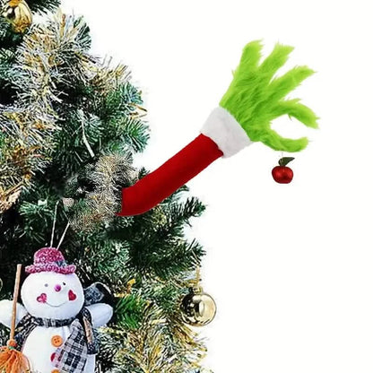 Christmas Poseable Bendable Grinch Furry Elf Decorations