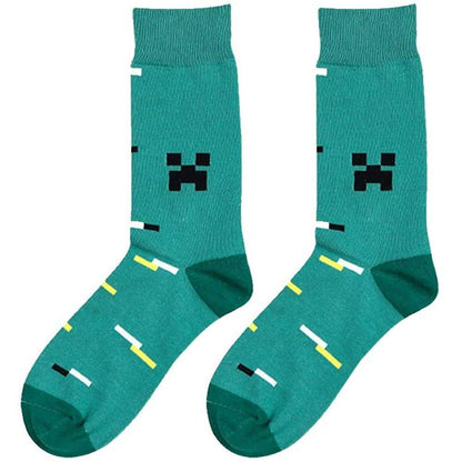 Combed Cotton Funky Casual Knee Socks - Assorted Styles