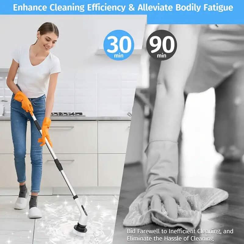 Cordless Electric Dual Adjustable Speed Spin Scrubber