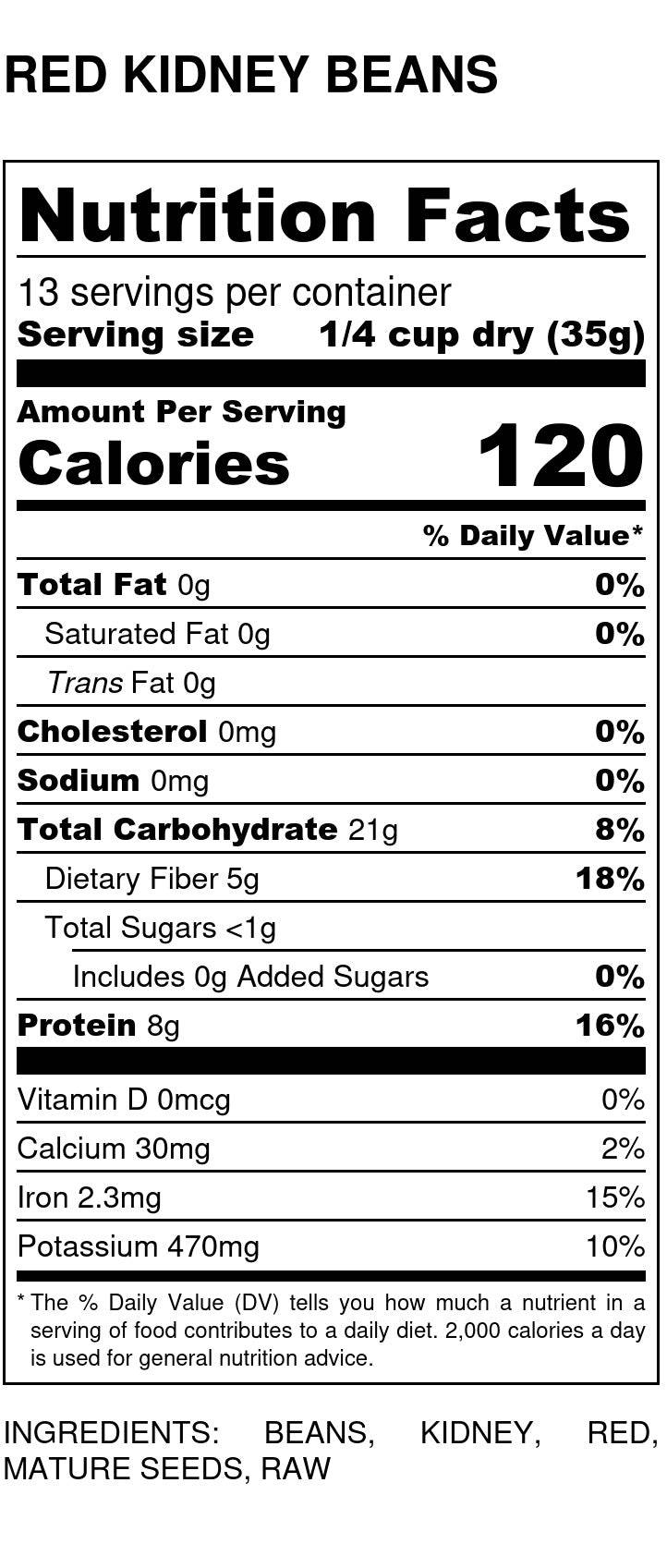 Kidney Beans, Dark Red