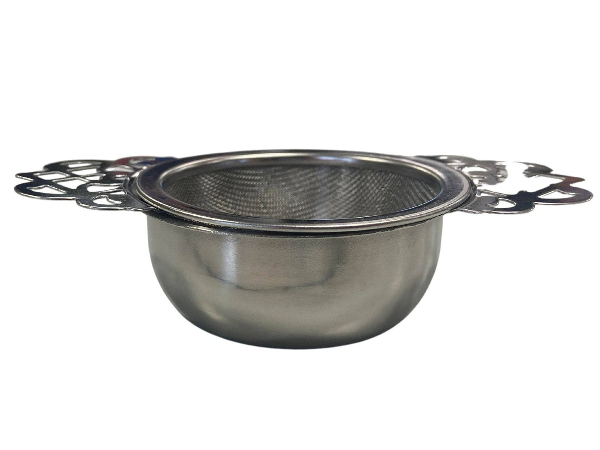 Mesh Tea Strainer With Drip Bowl