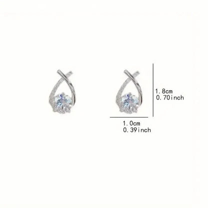 Creatively Designed Cross Earrings With Sparkling Zirconia for Women