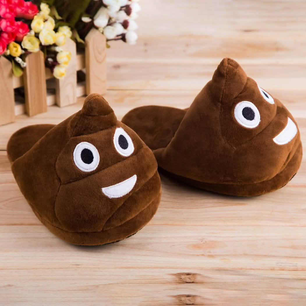 Cute And Fun Plush Emoji Slippers