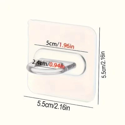 4-Pack Clear Adhesive Utility Hooks