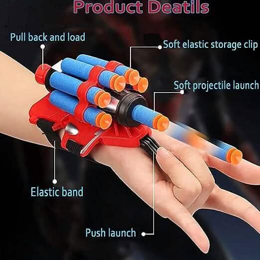Dart Spider Gloves Web Shooter Toy Set