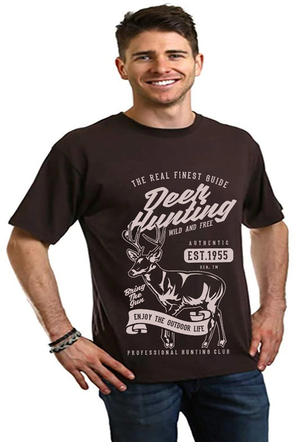 Deer Hunting Men's Bamboo Viscose/Organic Cotton Short Sleeve Graphic T-Shirt