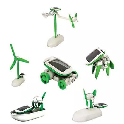 DIY 6-in-1 Educational Solar Robot Vehicles