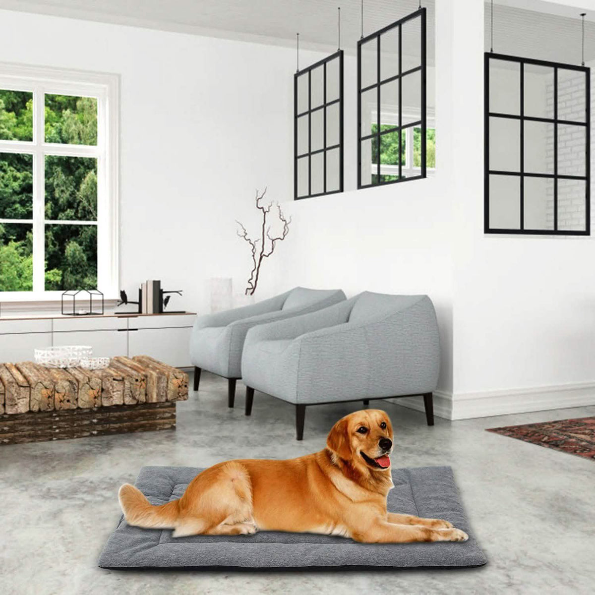 Dog Bed Mat Comfortable Fleece Reversible Pad