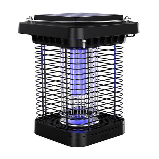 Electric Solar Powered Bug Zapper Lamp IP65 Waterproof for Indoor and Outdoor