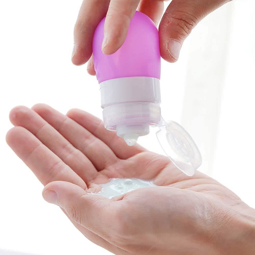 Empty Silicone Portable Travel Packing Press Bottle