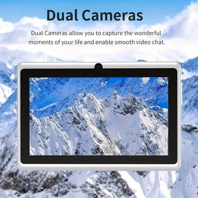 Android Tablet – 7" LCD, 2GB RAM + 4GB Extension, 32GB Storage, Dual Cameras, Wi-Fi, GPS, USB Charging