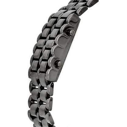 Faceless Unisex Stainless Steel Titanium Waterproof LED Watch