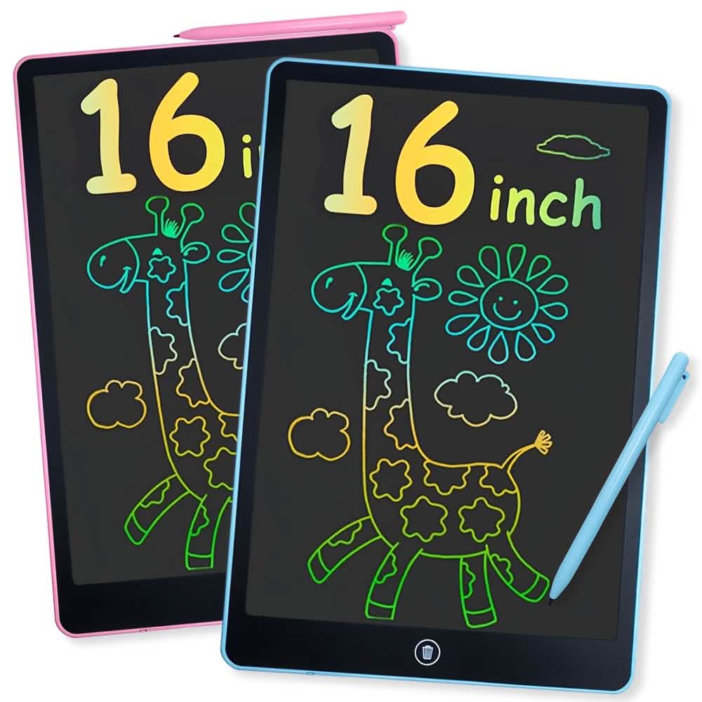 Digital LCD Writing Tablet with Stylus Pen – Reusable Wipeable Dry-Erase Doodle & Drawing Board