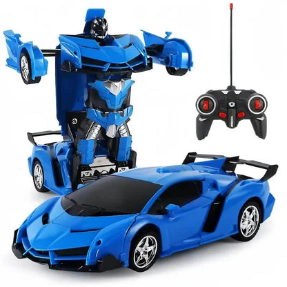 1:18 Remote Control Deformation Robot Car with LED Lights – 360° Drift, USB Rechargeable