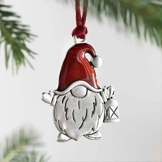 Festive Christmas Tree Pendant - Metal Hanging Ornament for Scene Decor