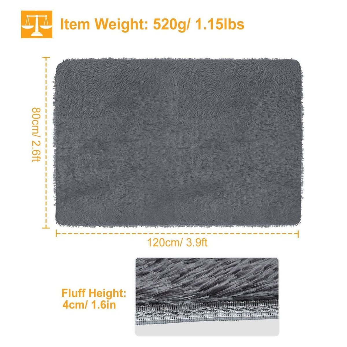 Fluffy Bedroom Anti-Skid Rug