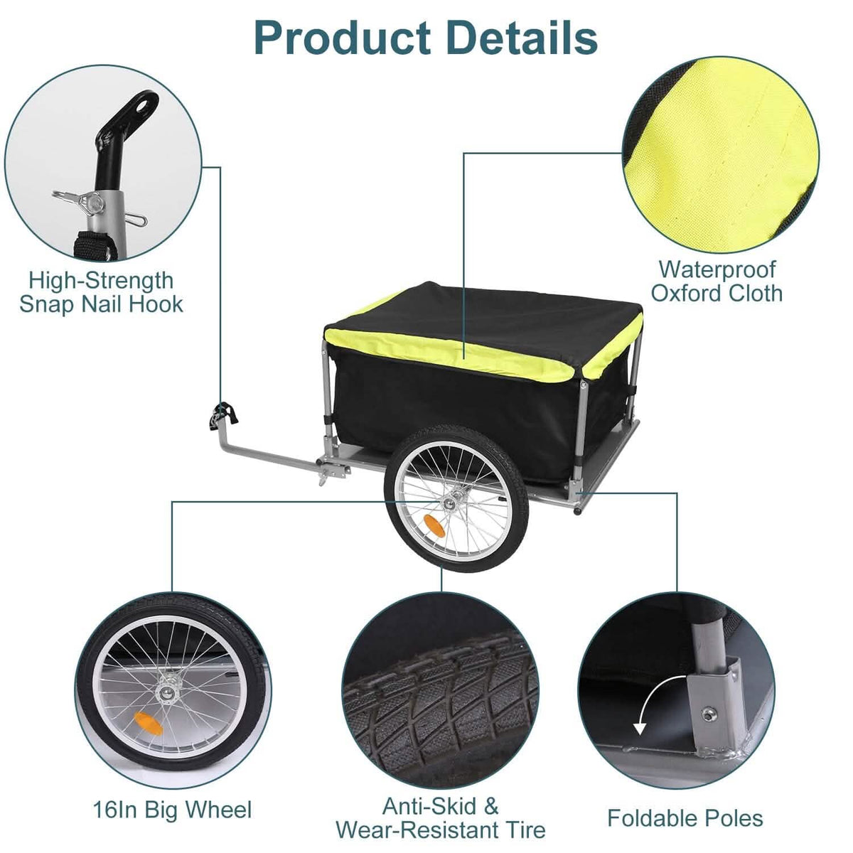 Foldable Bicycle Cargo Wagon Trailer