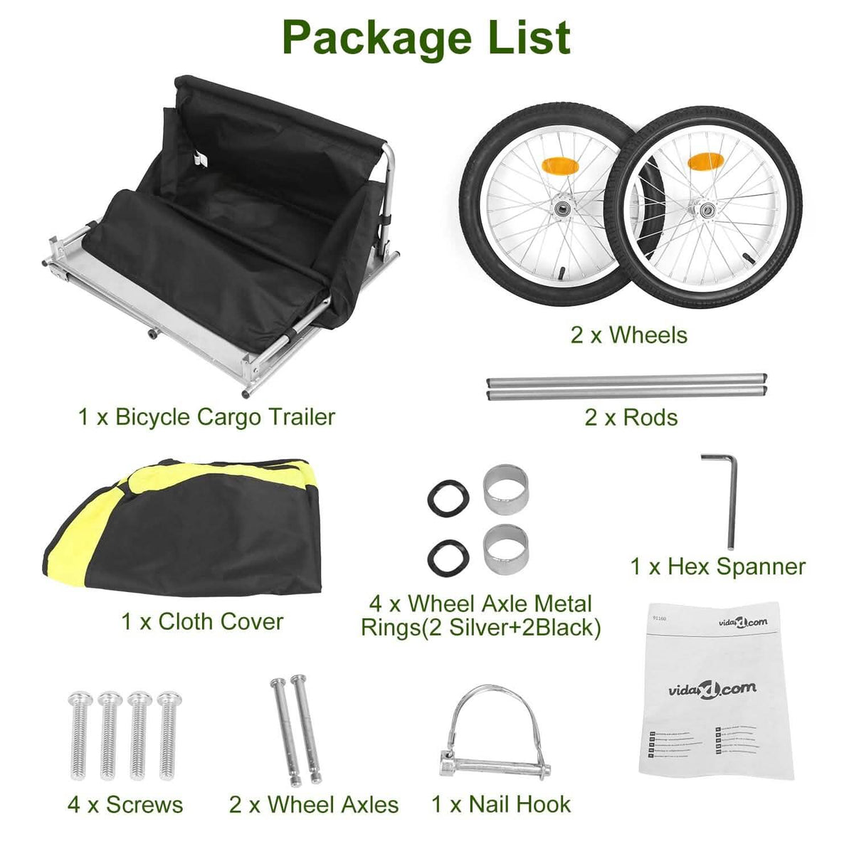 Foldable Bicycle Cargo Wagon Trailer