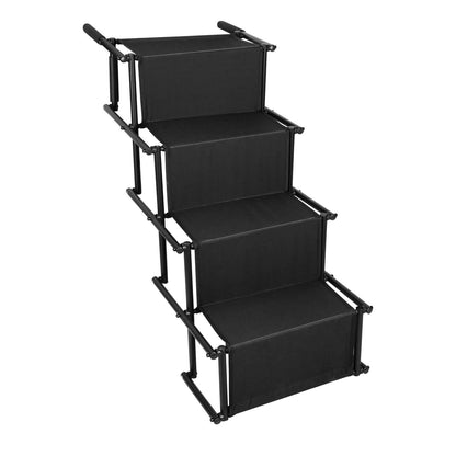 Foldable Dog Ramp 4 Step Collapsible Non Slip Stairs