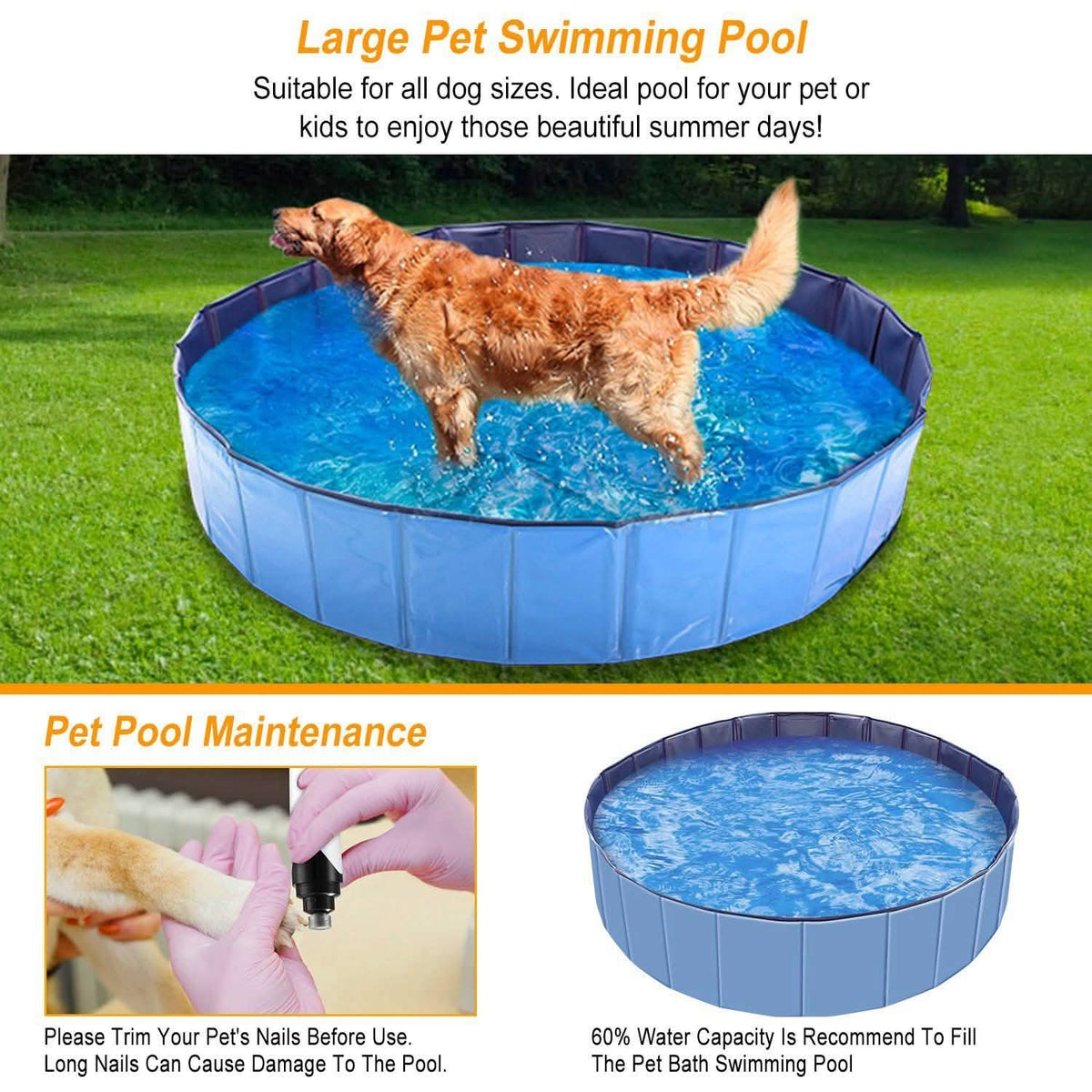 Foldable Pet Swimming Pool PVC