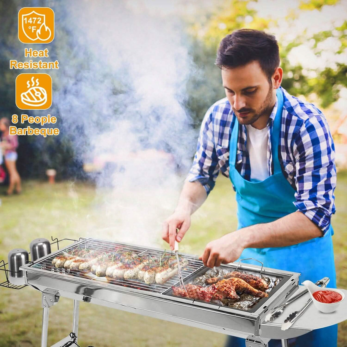 Foldable Portable Barbecue Grill