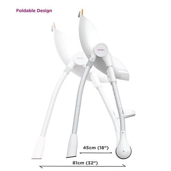 Oribel Cocoon High Chair. 3 Recline Option + Height Adjustable, Removable Tray (Refurbished)