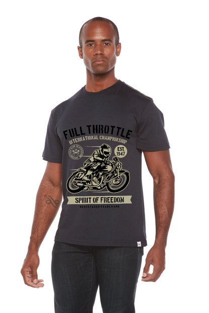 Fuul Throttle Men's Bamboo Viscose/Organic Cotton Short Sleeve Graphic T-Shirt